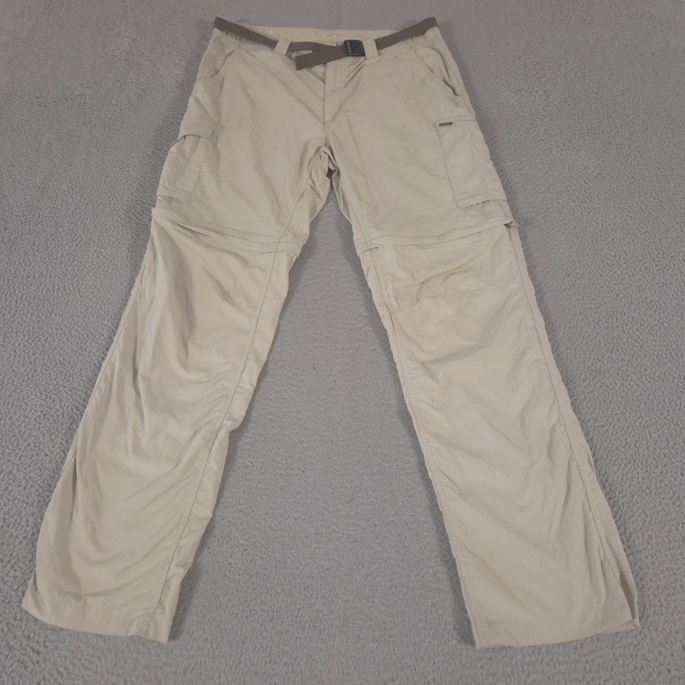Columbia Pants Mens 36x34 Tan Silver Ridge Convertible Straight Leg Nylon Cargo